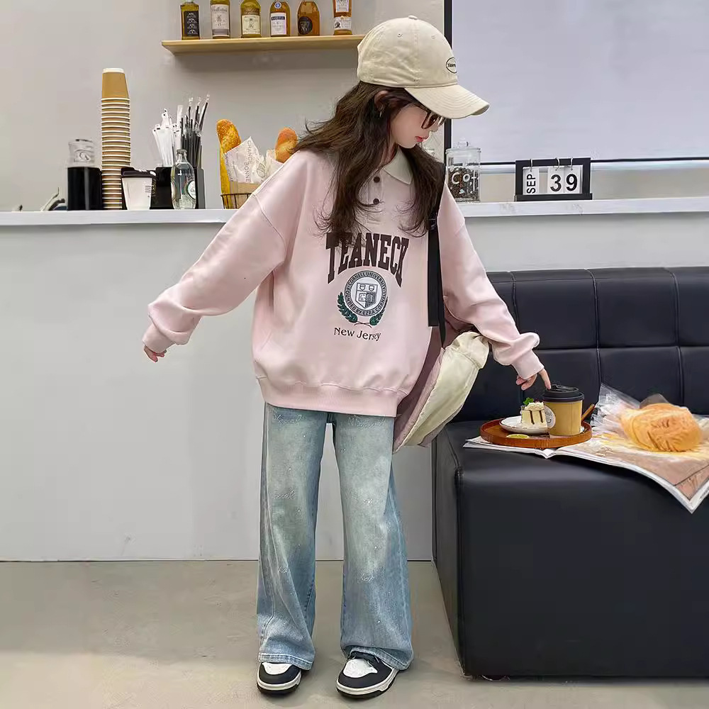 Ddmyshoesvip Girls Hoodie New Adult Women S Clothing Children S Early Polo Shirt Girls Spring And Autumn Collection Top