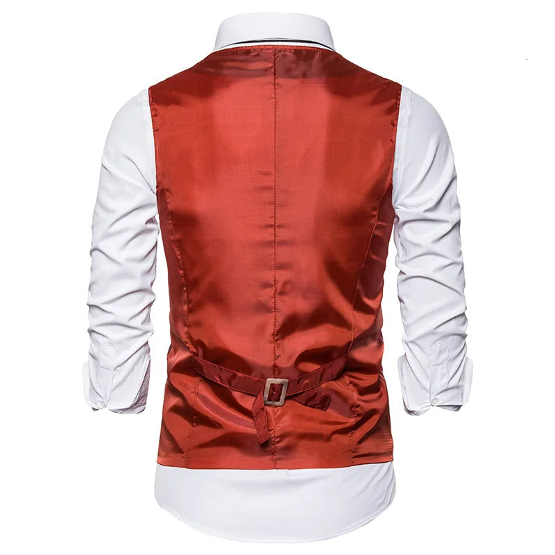 Men Jacquard Suit Vests Thin Tops Fashion Male Dance Party Dress Waistcoat 250310