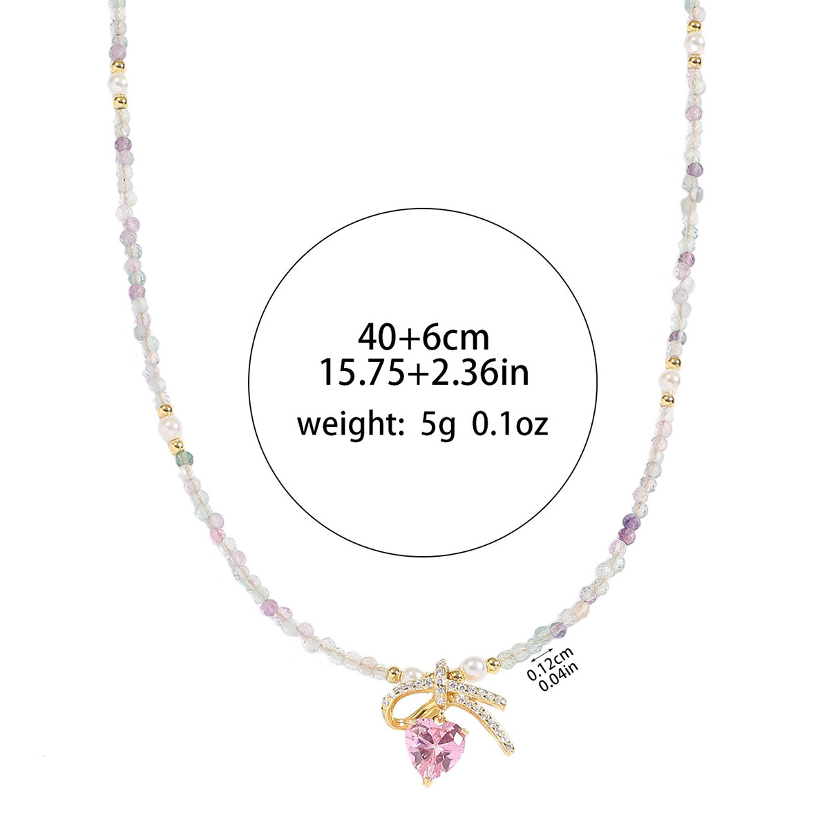 Necklace For Women S925 Silver Korean Net Red French Color Crystal Love Necklace Sweet Maiden Wind Cherry Collar Bone Chain