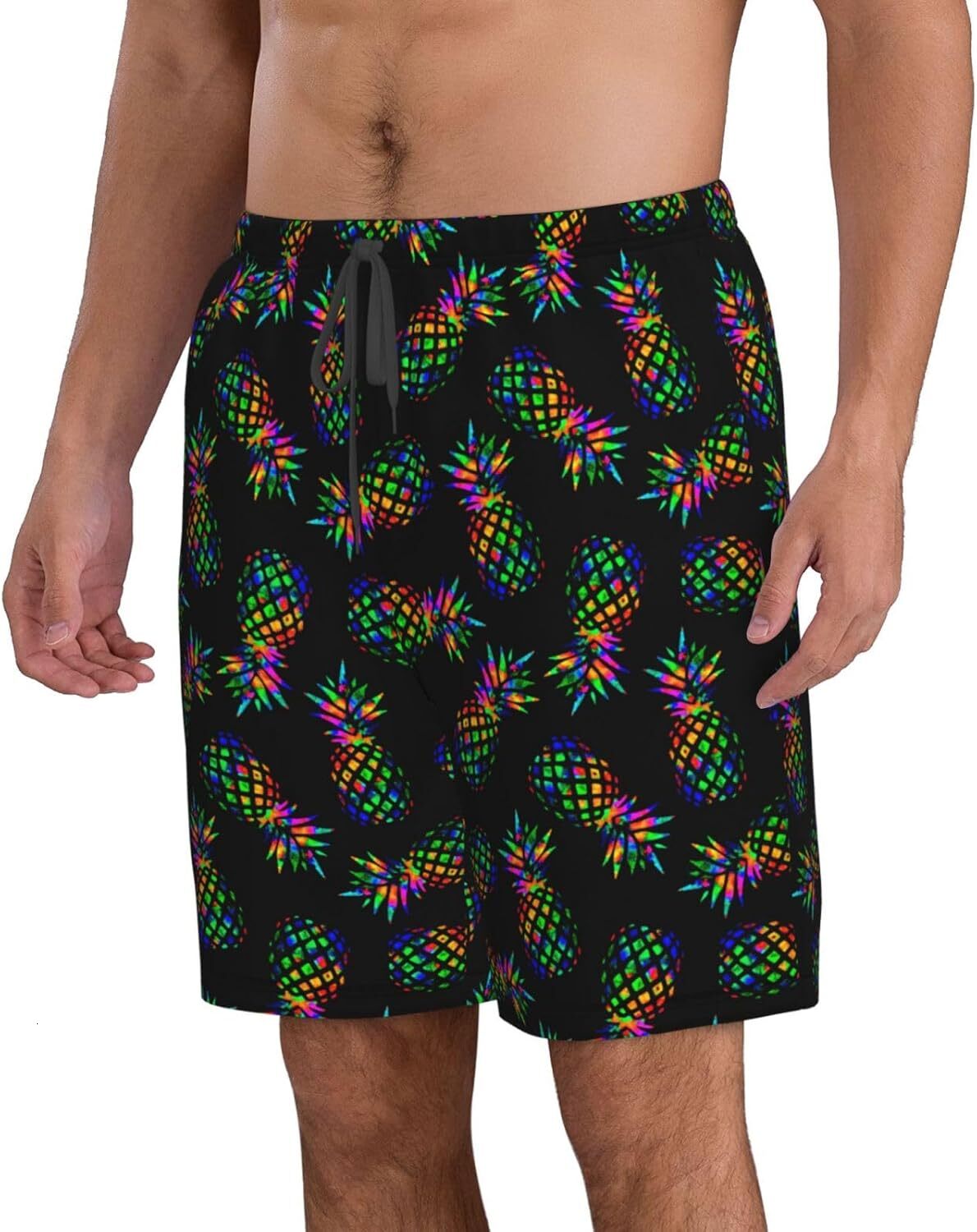 Mens Swim Trunks Quick Dry Board Shorts with Pockets Swimwear Bathing Suits printing