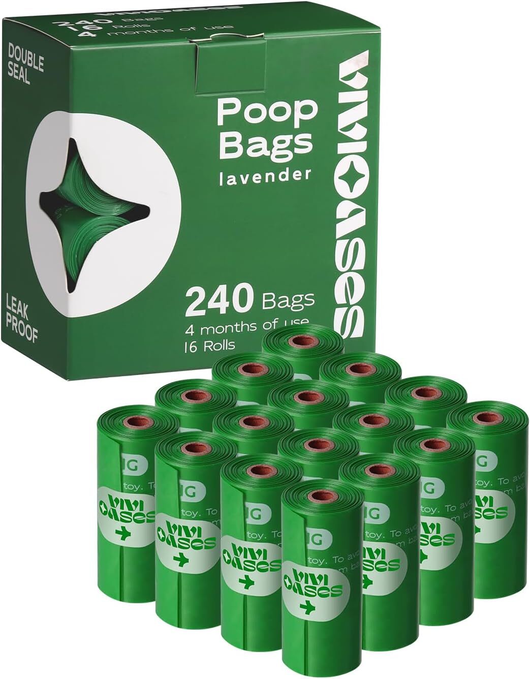 240 dog feces bags, 9 x 13 inches (approximately 22.9 x 33.0 cm) dog feces bag, 100% leak proof and sturdy dog feces bag, pet garbage bag, lavender, f