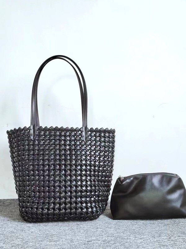 Knitted Shoulder Large Capacity Mother Handmade Woven Women's Bag, 2025 New Bucket Bag