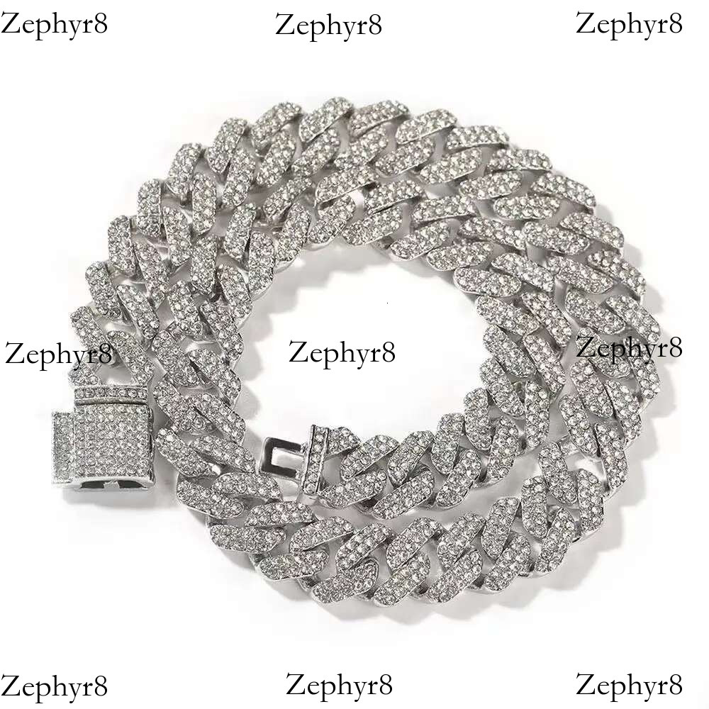 New Cuban chain alloy full dia 13MM hip-hop rap men's cool necklace jewelry