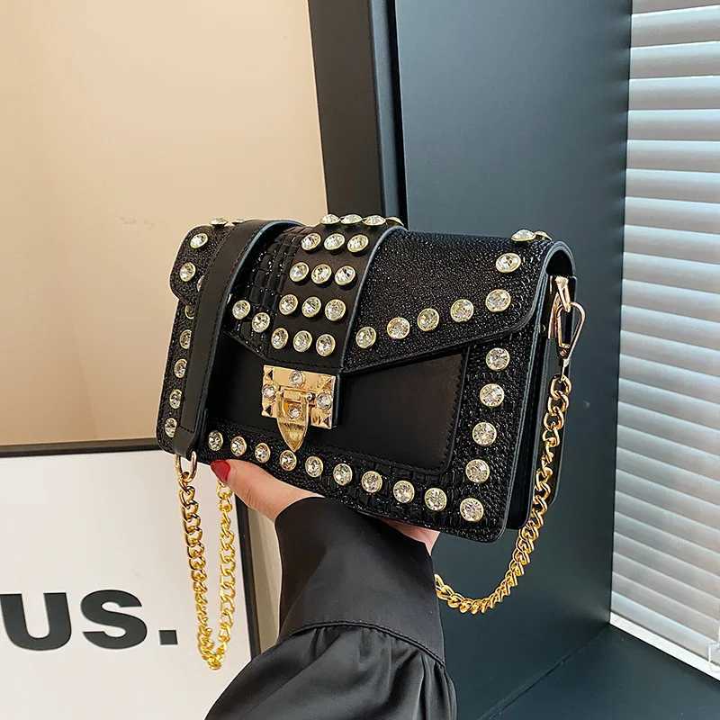 Luxury Designer Clutch Purses and Handbags for Women Diamond Leather Flap Small Square Bags Chain Shoulder Messenger Bag Y250315