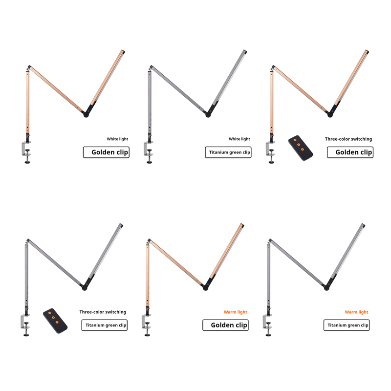 LED Desk Lamp Eye-Caring Lights for Home Office 3 Modes 5 Brightness Long Flexible Adjustable Lamps Metal Swing Arm Architect Task Table Light with US