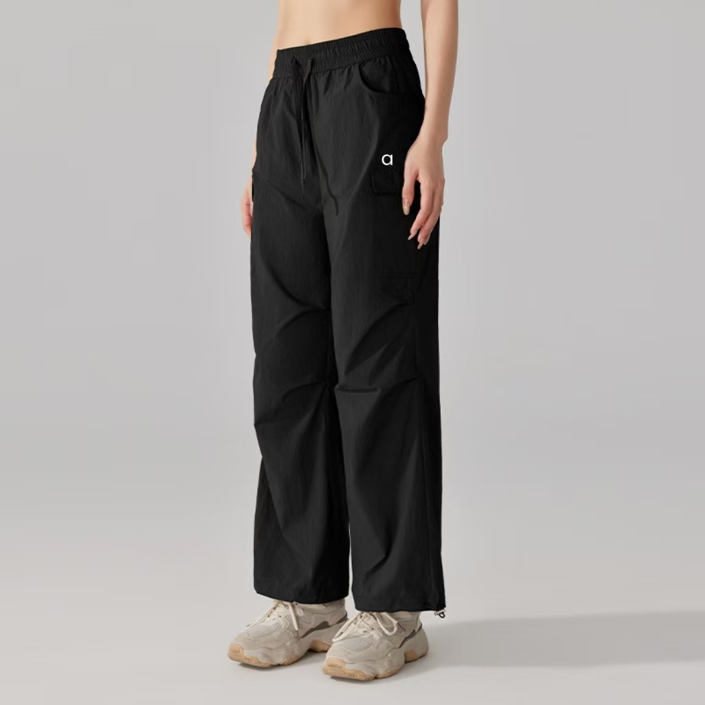 AYK268 New Jogging Pants Spring Summer Lightweight Outdoor Gym Waterproof Sports Pants Pants Yoga Sweatpants Draw Rope Fold Fitness Wear Women