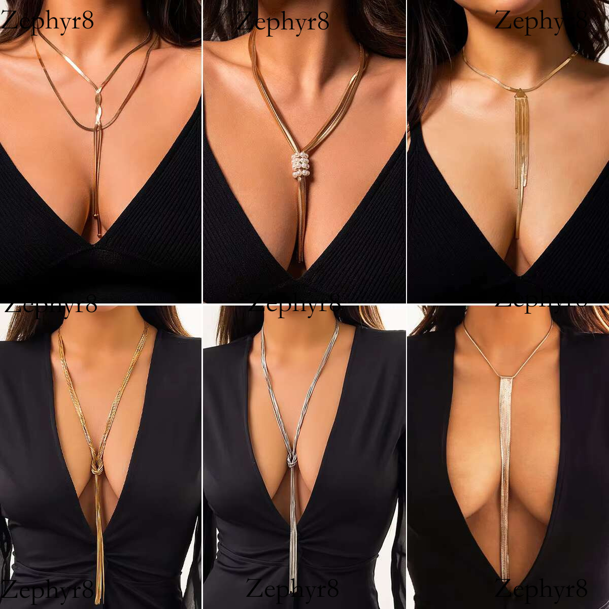 2025 New model NJC Wholesale Women's Punk Religious Necklace Gold Plated Double Chain Weaving Adjustable Flat Snake Bead Long Pendant