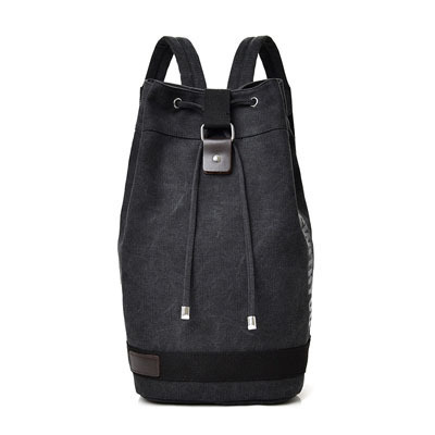 Fashionable canvas backpack sports round bucket computer men's bag, leisure travel backpack, unisex designer bag