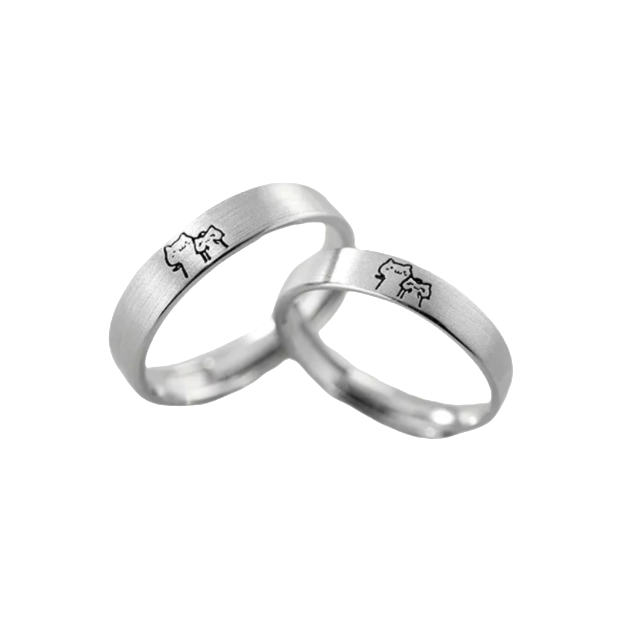Elegant Sun and Moon Inspired Couples' Rings Silver Adjustable Wedding Accessories for Both Men and Women