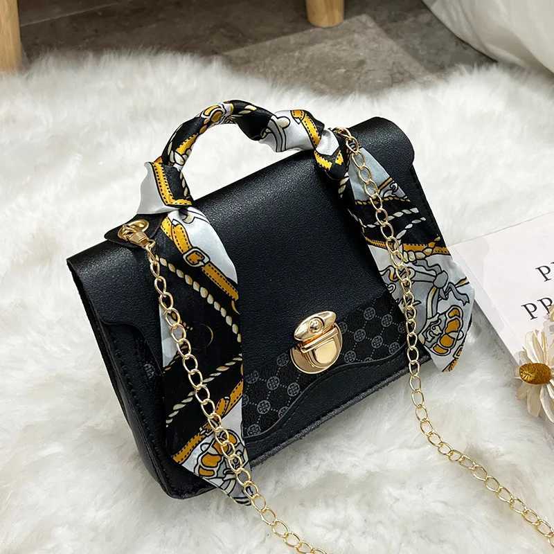 New womens bag dot panel printing ten font scarf bag buckle shoulder bag womens cross body bag Y250315