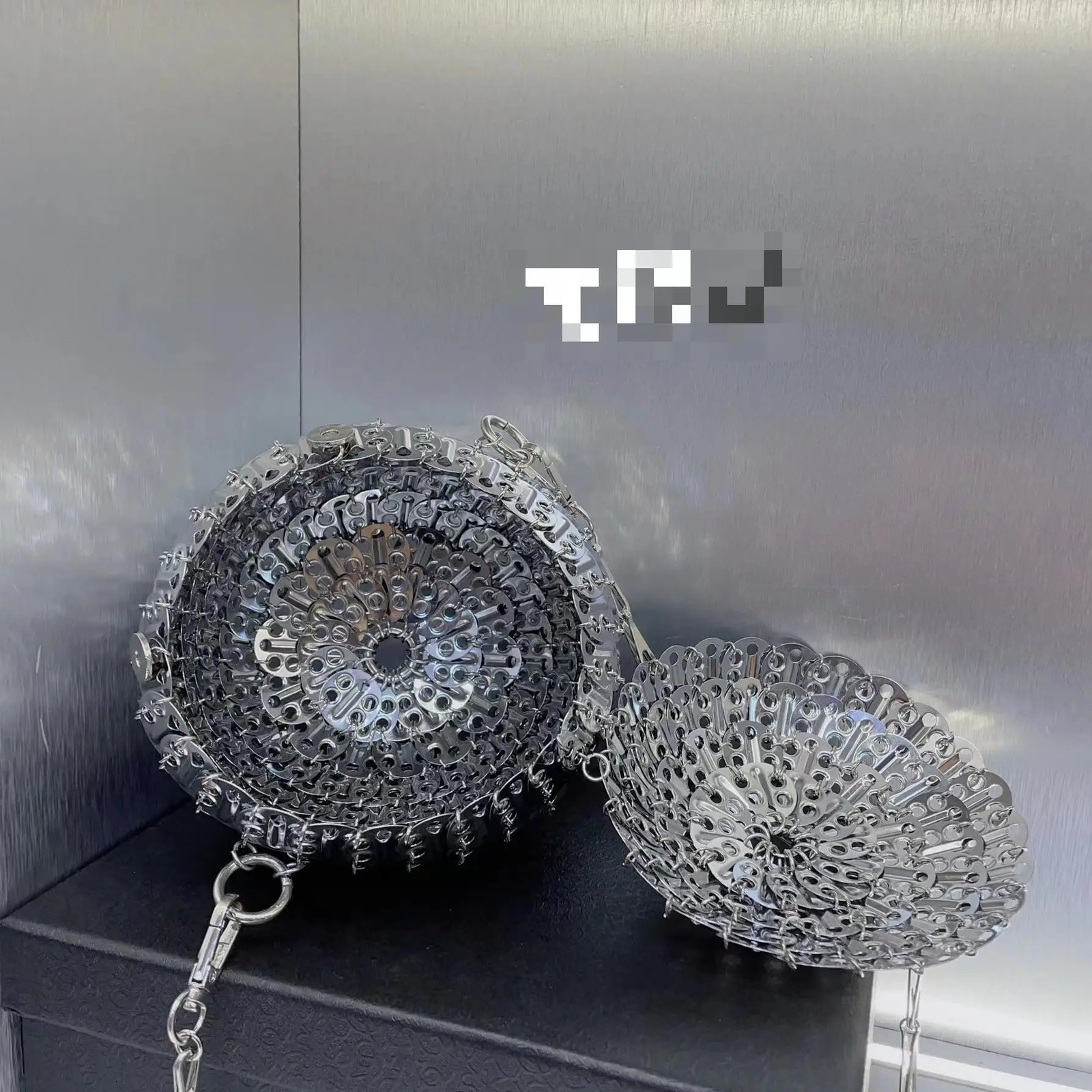 Women Metal Handmade Handbag Crystal Shiny Rhinestone Diamond Evening Bag Dinner Party Clutch Purse Messenger Bag 250314