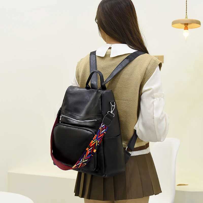 Women High Quality Leather Backpacks Vintage Female Shoulder Bag Travel Ladies Anti-theft Bagpack Mochilas School Bags for Girls Z250315