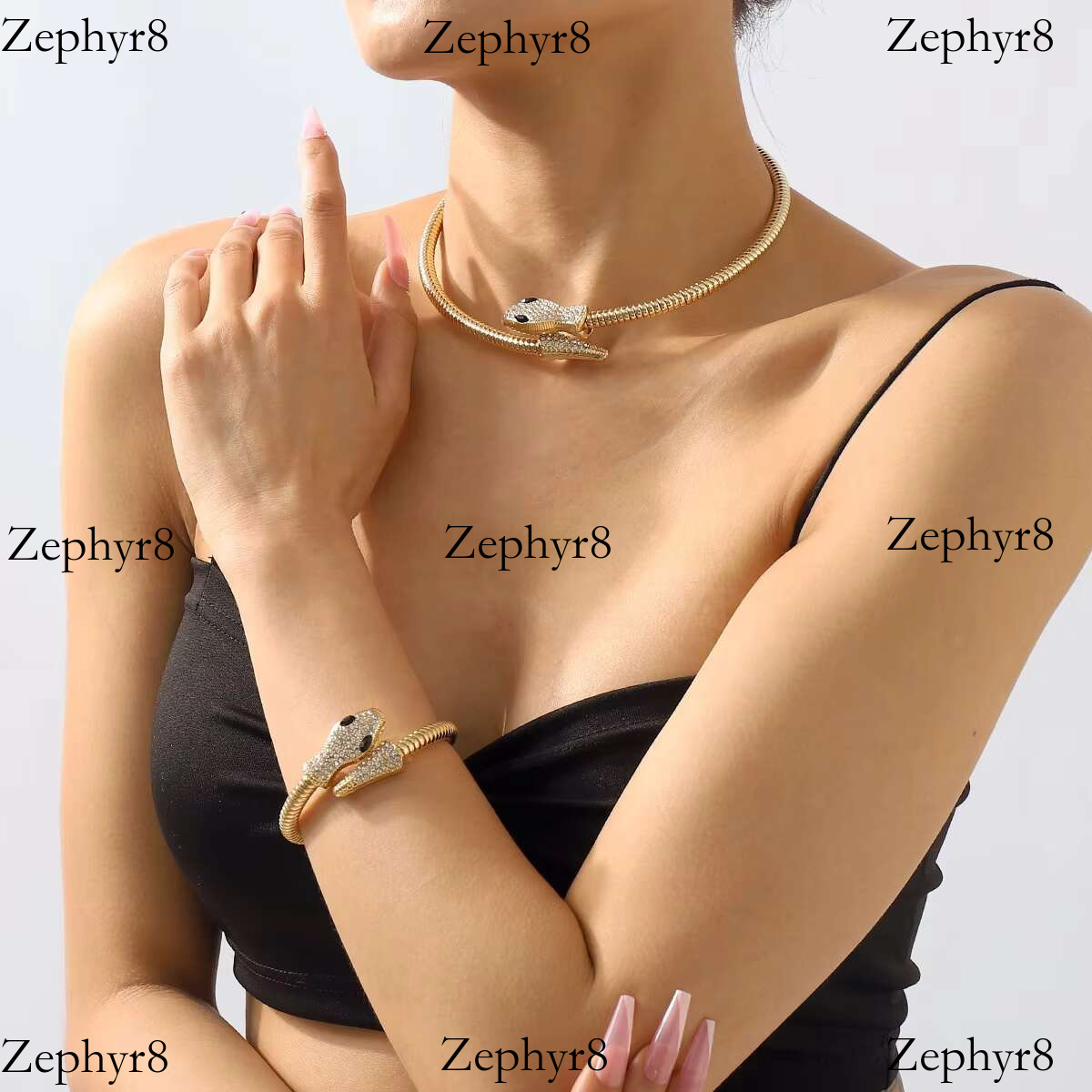 2025 model New Punk Goth Gold Sier Color Snake Choker Necklaces for Women Party Fashion Long Chain Designer Jewelry