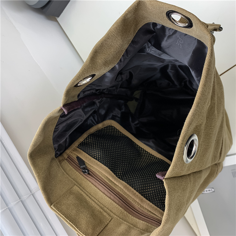 Fashionable designer bag, large capacity men's and women's outdoor travel sports water tank backpack, trendy canvas backpack