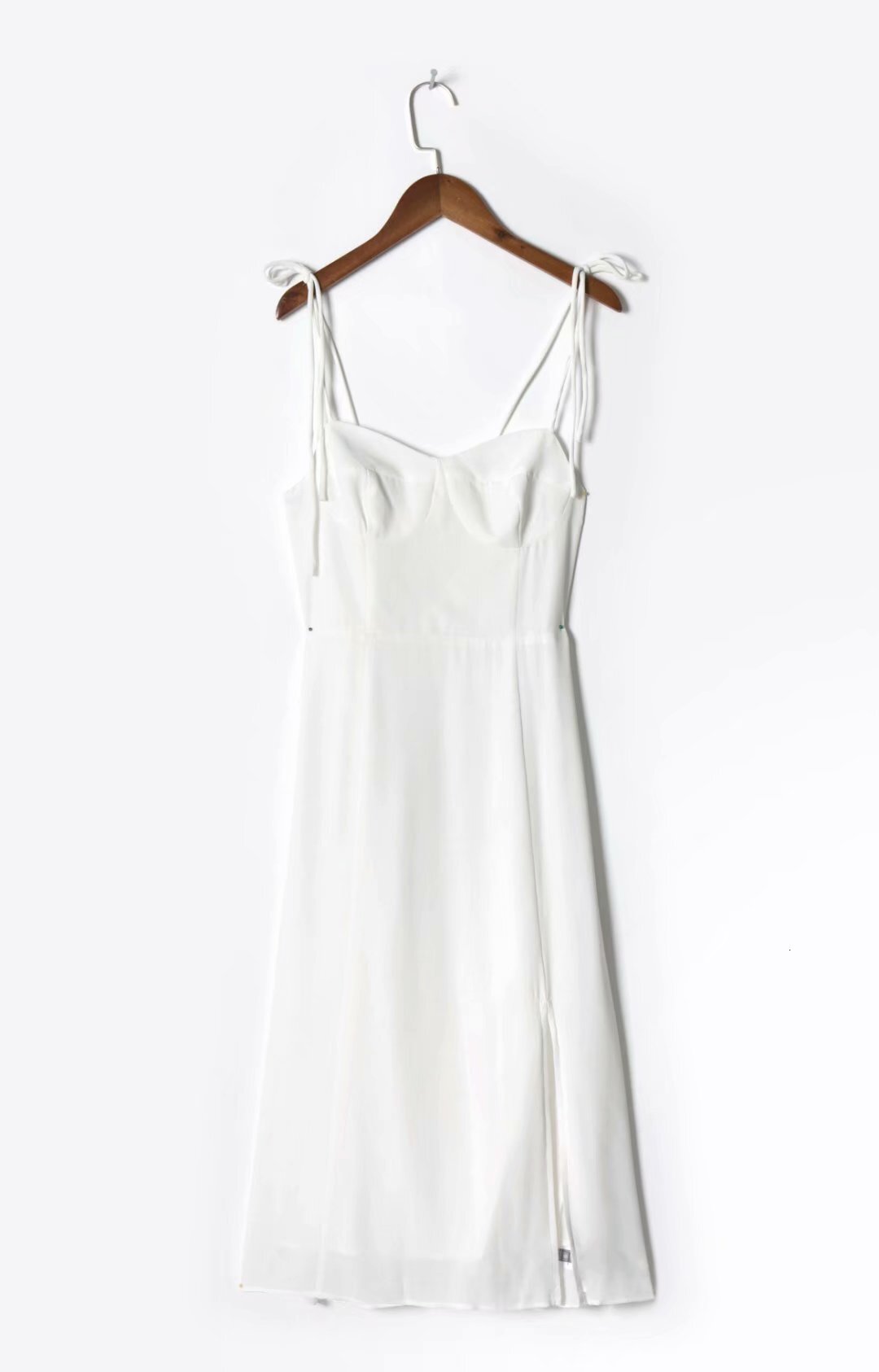 Sexy Backless Slit Strap Mid Length Skirt 2023 Summer New Style Fashionable Temperament Slim Fit Dress For Women