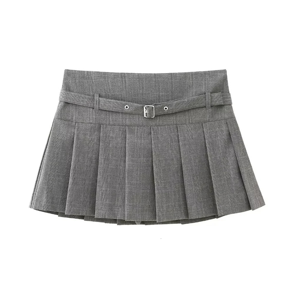 UNIZERA Winter Product Womens Fashion Casual Slimming Slim Fit High Waist Aline Wide pleated Pant Skirt 250310