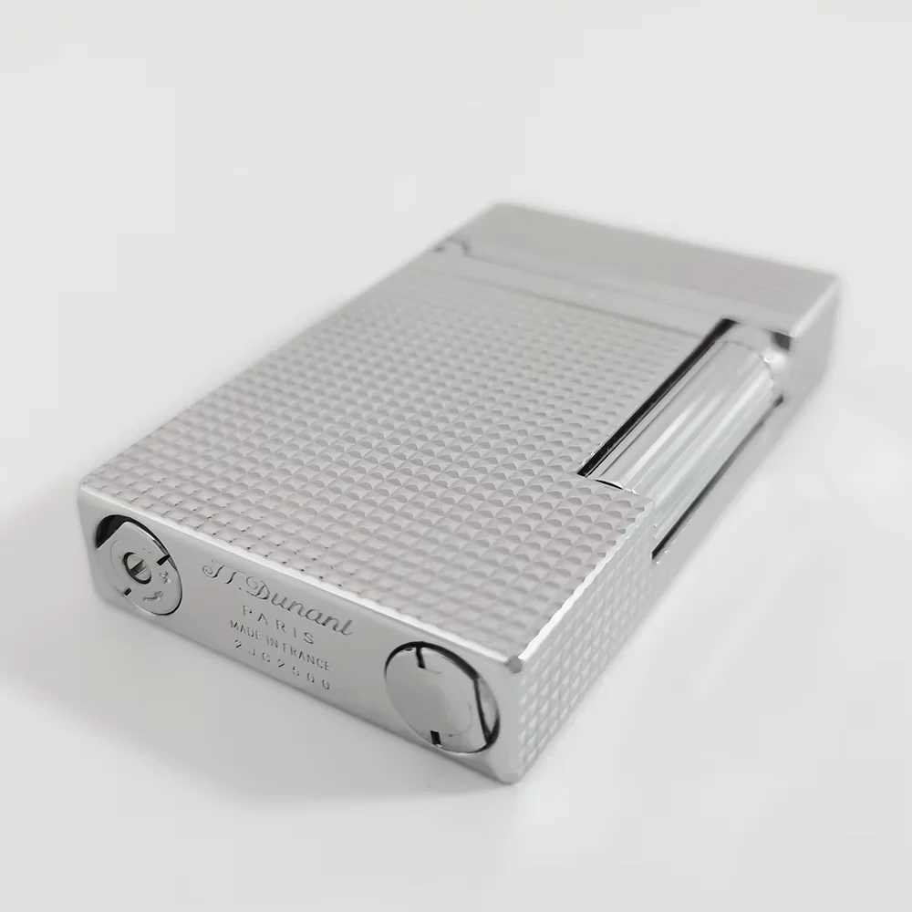 Luxury Ligne 2 Cigarette Lighter Bright Sound Smoking Men Metal Gas Inflatable Butane Flame Tobacco Lighters 100% New DropshipC250315