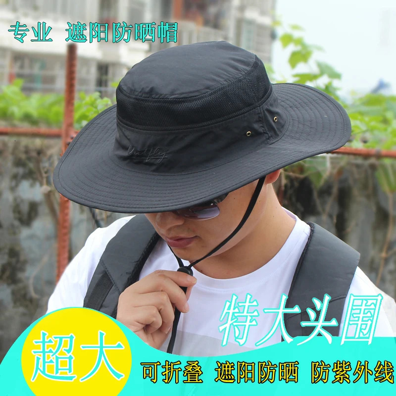 Plus Size Sun Hat Adult Summer Outdoor Mountaineering Panama Outdoor Fishermans Hat Mens Large Size Bucket Hat 56-60cm 60-64cm 250314