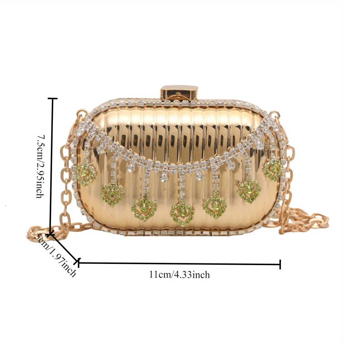 Acrylic Womens Mini Purse Rhinestone Beaded Crossbody Bag with Coin Pocket Lipstick Organizer Sparkling Evening Clutch 250311