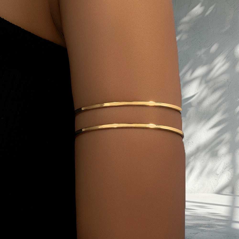 Fashionable Sexy Adjustable Spiral Upper Arm Cuff Bracelet for Women Vintage Gold Plated Arm Cuff Bangle Armband Bo JewelryXJ250315