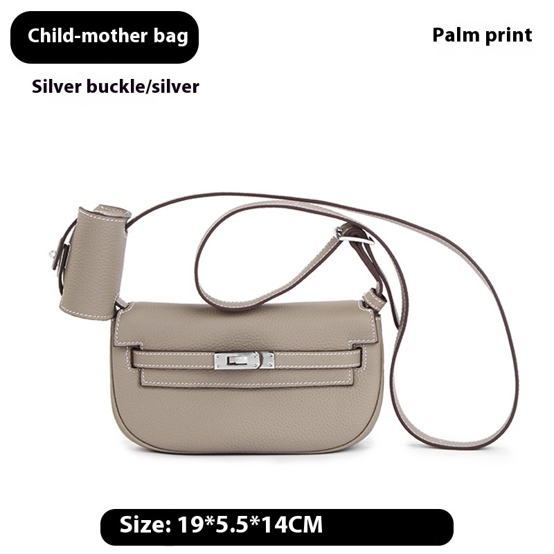 24 New Women's Kelly 2-In-1 Mini Small Waist Leather Multifunctional Saddle Crossbody Bag