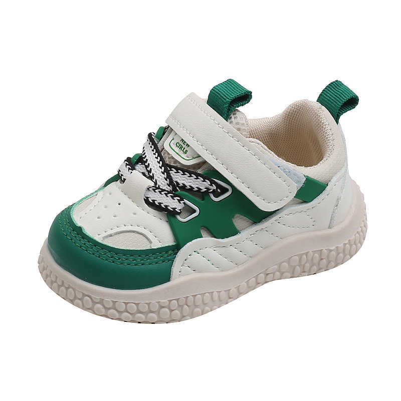 Athletic Outdoor Spring and Autumn baby soft soled walking shoes casual board shoes anti slip breathable sports shoes white shoes childrens Korean ver