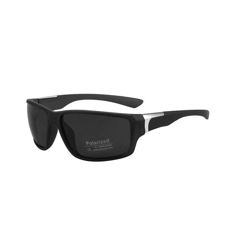 New polarized sunglasses for men fashionable unisex sporty Busin black sunglasses UV400 driving sunglasses for men W250315