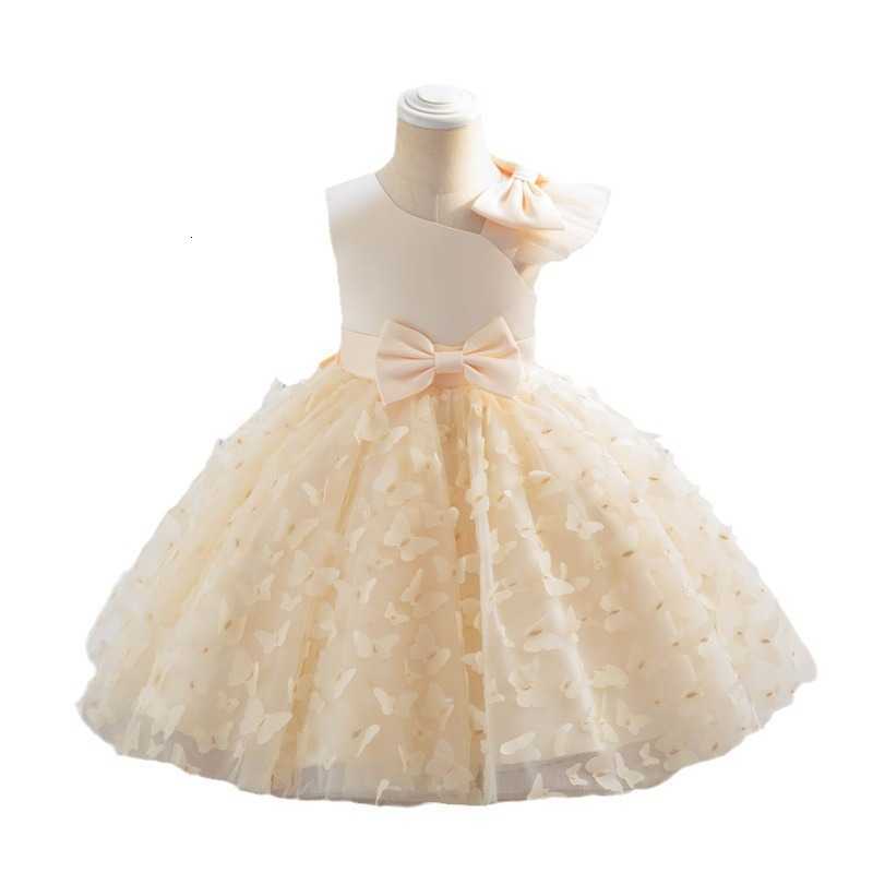 Girl's Dresses Girl's slanted shoulder dress, little host's performance dress, girl's dress, princess dress