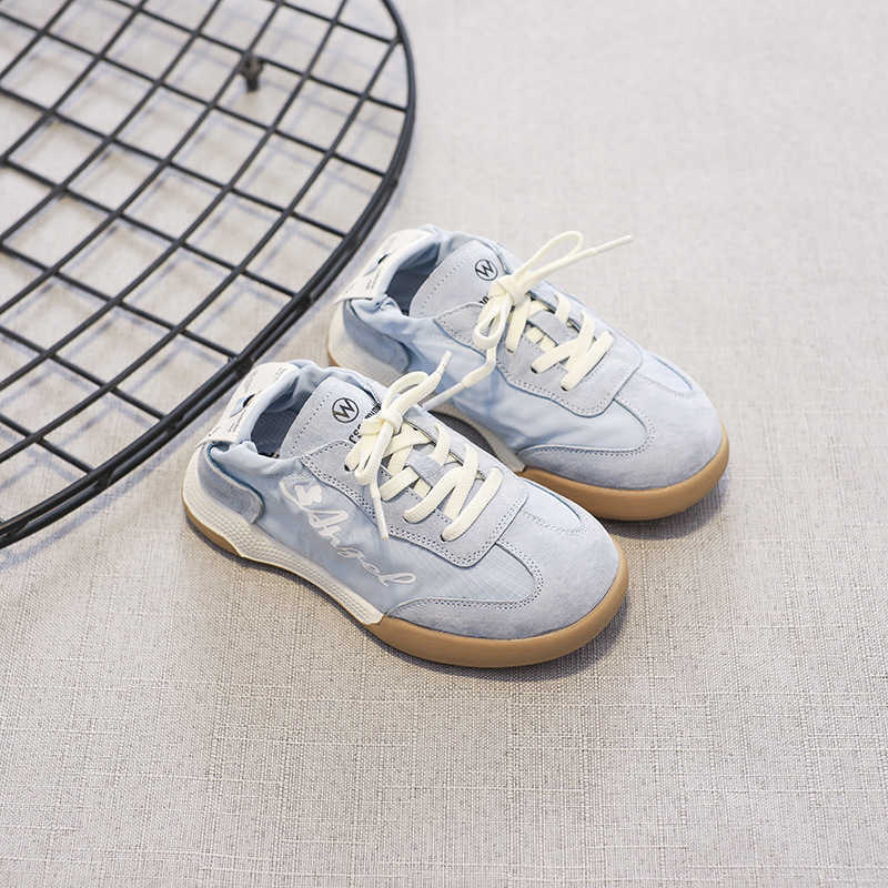 Athletic Outdoor Childrens lace up sand nail flat casual sports shoes girls ballet versatile Forrest training single shoesY250314BKM6