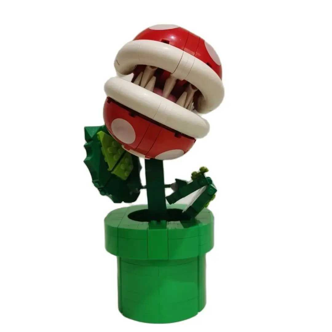 Free shipping 2025 New Piranha Plant Set Building Blocks Game Model He Decoration Assembling Toy Children Christmas Gift Cpatible