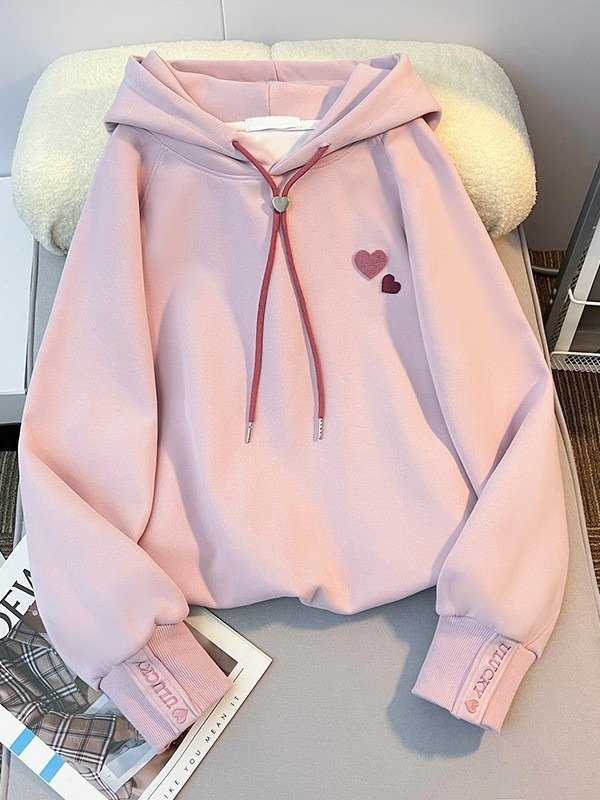 Ddmyshoesvip Girls Hoodie Spring Autumn New Outfit Stylish Little Girl Korean Version Autumn And Winter Plus Velvet Hooded Top Children S Clothing