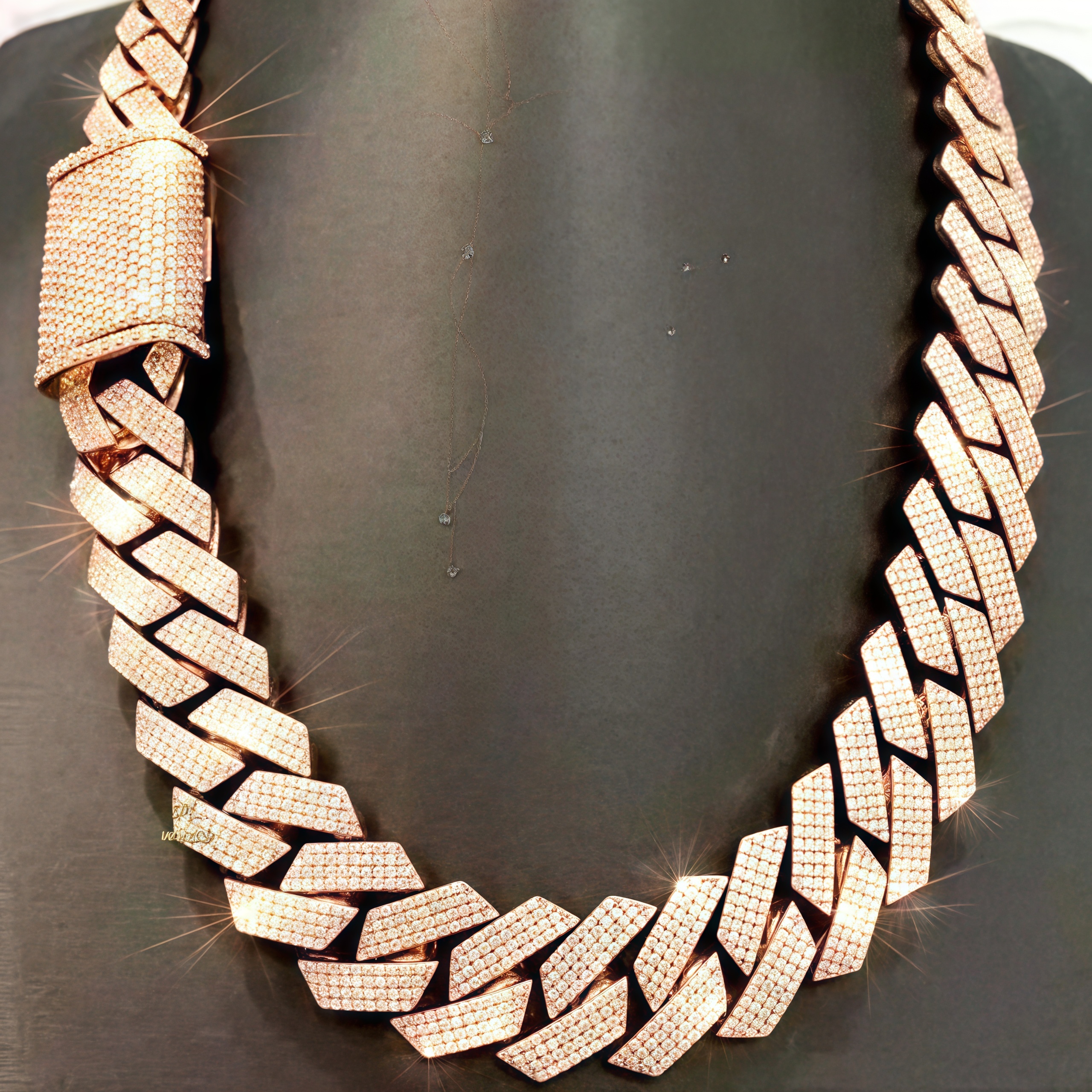 20mm Real man necklace VVS Moissanite Dia Cuban Chain Fast transport sterg sier chain