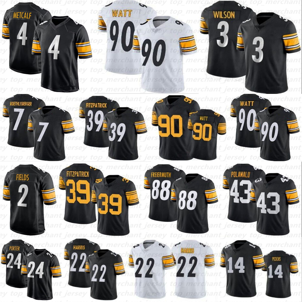 DK Metcalf George Pickens Aaron Rodgers Football Jersey 90 TJ Watt Joey Porter Jr Najee Harris Troy Polamalu Zach Frazier Fautanu Jaylen Warren Patrick Queen