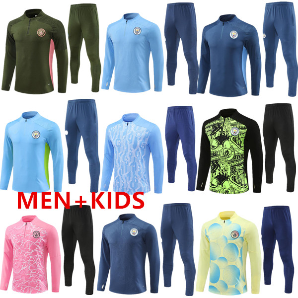 2024 2025 mancheste r CITY HAALAND SOCCER JERSEYS tracksuit MEN Kids 24 25 Man city Long sleeve man Training Suit Sportswear Football Survatment Foot Chandal