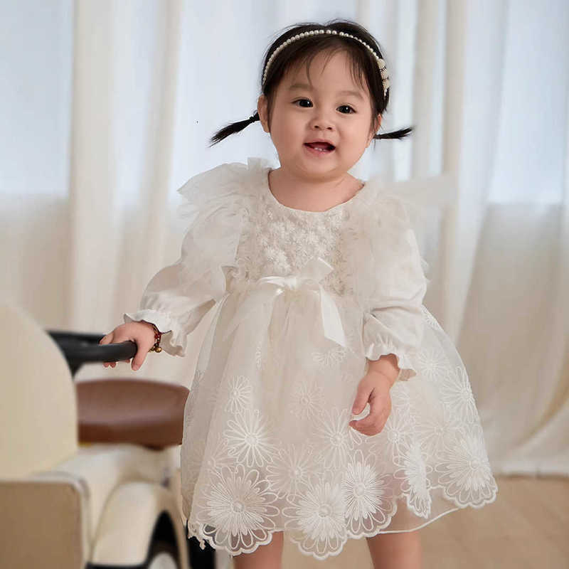 Girl's Dresses Women's Treasure One Year Old Dress Autumn Women's High End Baby Dress Long Sleeve New Baby Dress