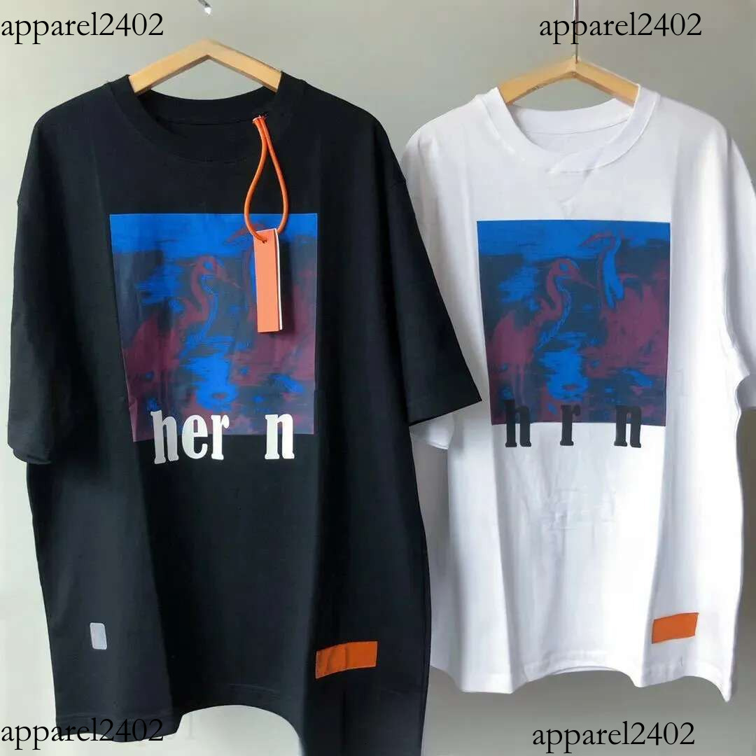 Heron Tshirt Designer T-Shirt Men's And Women's Multi-Color Summer Cotton Classic Pattern Printed Short Sleeved Fashion Men's Clothing Plus Size 426