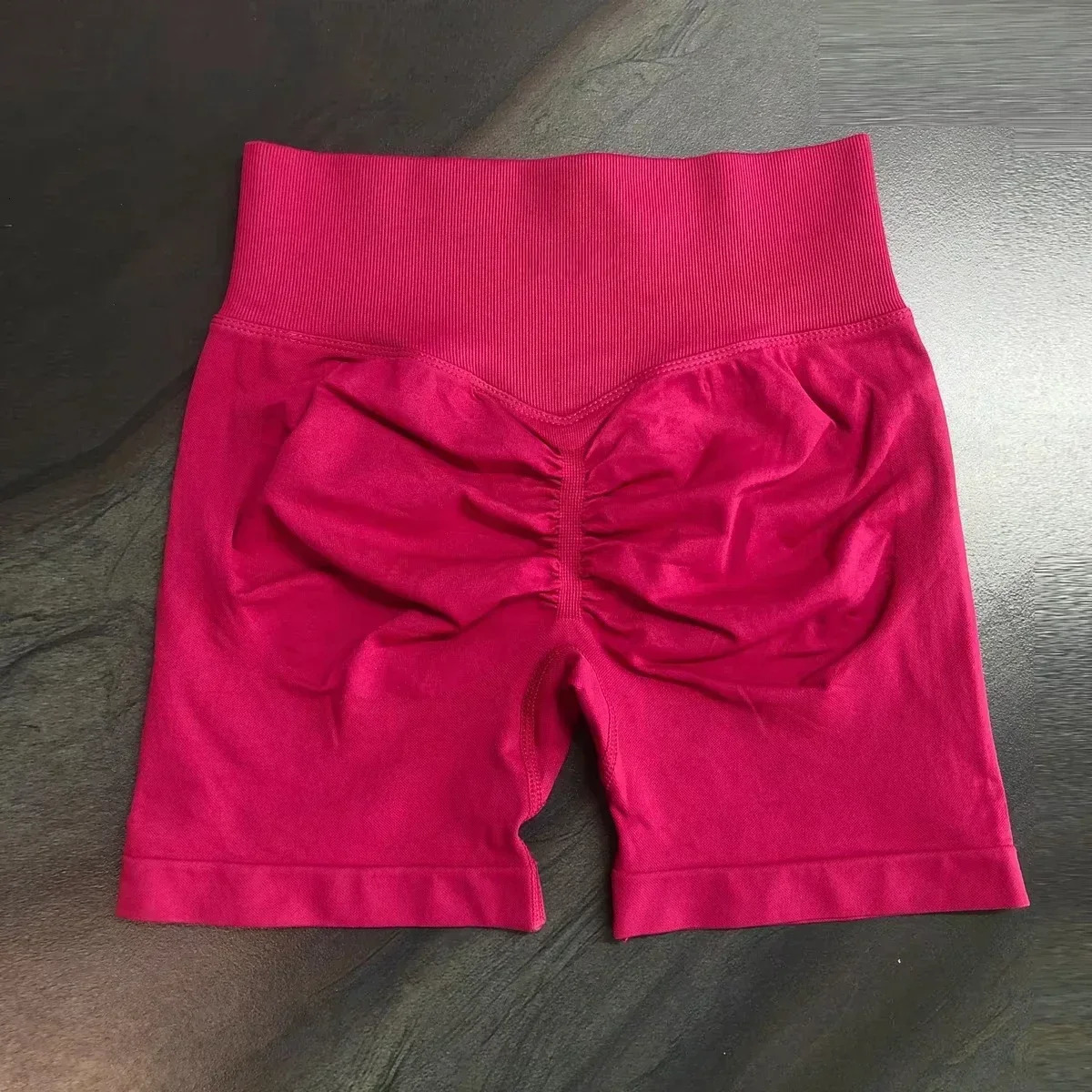 Dynamic Shorts 45 Seamless Scrunch Bum Yoga Short Ribbed High Waist Band Gym Stretch Workout Biker 250314