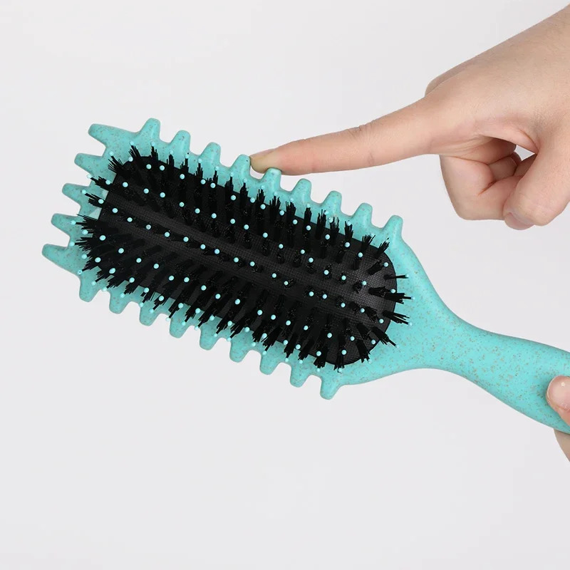 Salon Styling Curly Hair Styling Brush Curl Hair Brush for Combing and Shaping Mens and Womens Curls Reduce Pulling Tools 250311