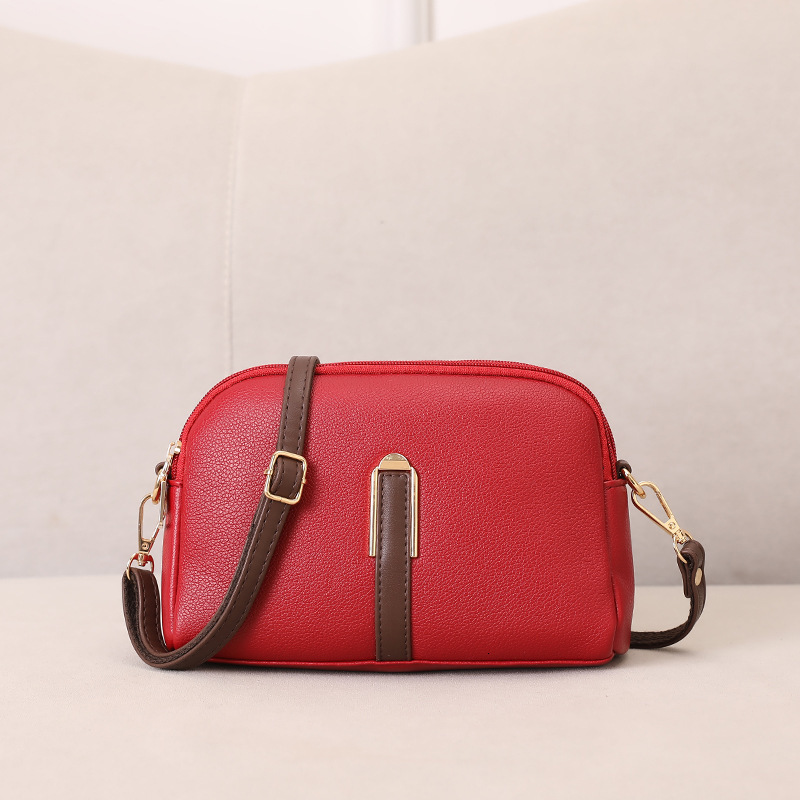 Women's 2024 New Spring/Summer Shell Korean Edition Simple Shoulder Zero Wallet Texture Western Style Crossbody Small Bag