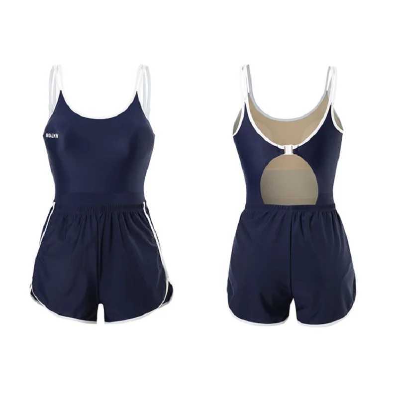 2023 New Japanese Sty Swimwear Two Piece Swimsuit Set Sexy Covering Belly Slim Conservative Hot Spring Small Breast BeachwearXJ250315