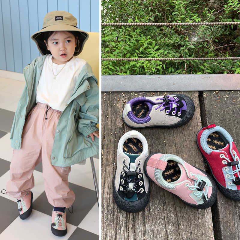Athletic Outdoor TOPSTAR Spring New Trendy Boys and Girls Soft soled Childrens Outdoor Shoes Childrens Shoes 1658Y250314PURH