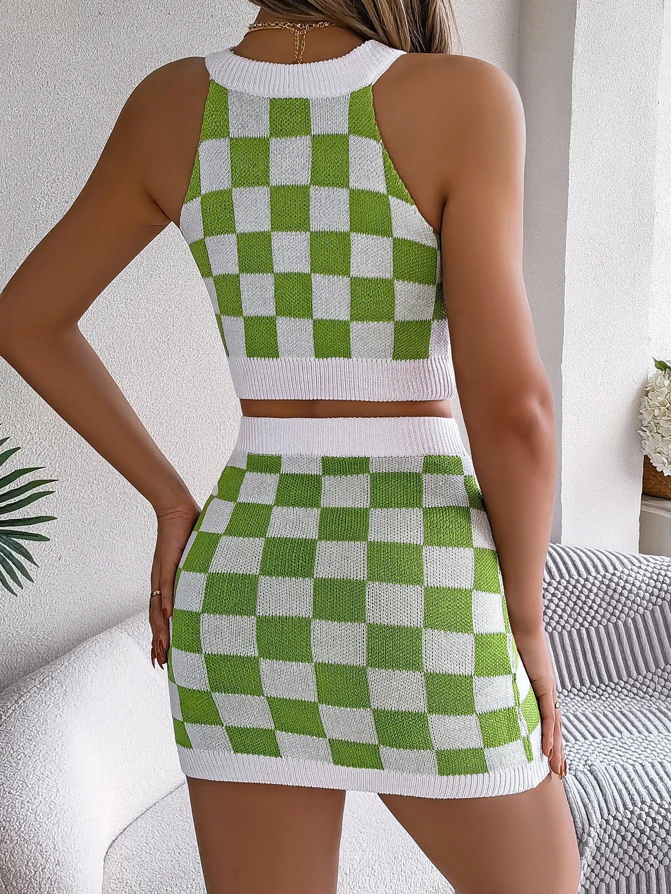 Summer Womens Fashion Dress Set Comparison Plain Top Mini Packaging Tight Clothes 250312