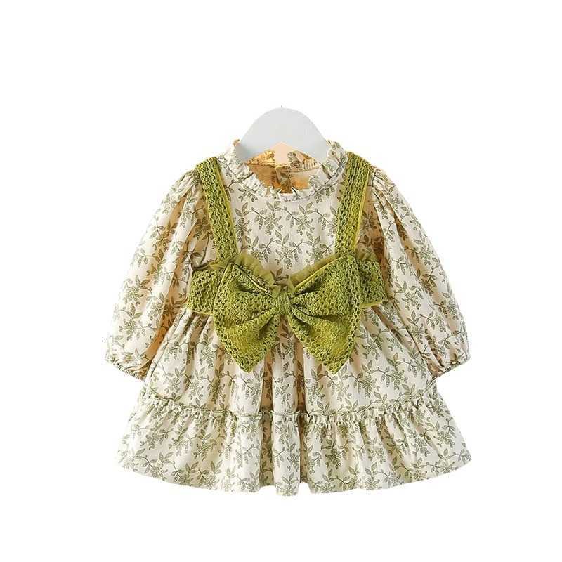 Girl's Dresses Girls' Korean Fashion Dress 2024 Spring and Autumn New Little Girls' Princess Dress Long Sleeve Skirt Tiktok
