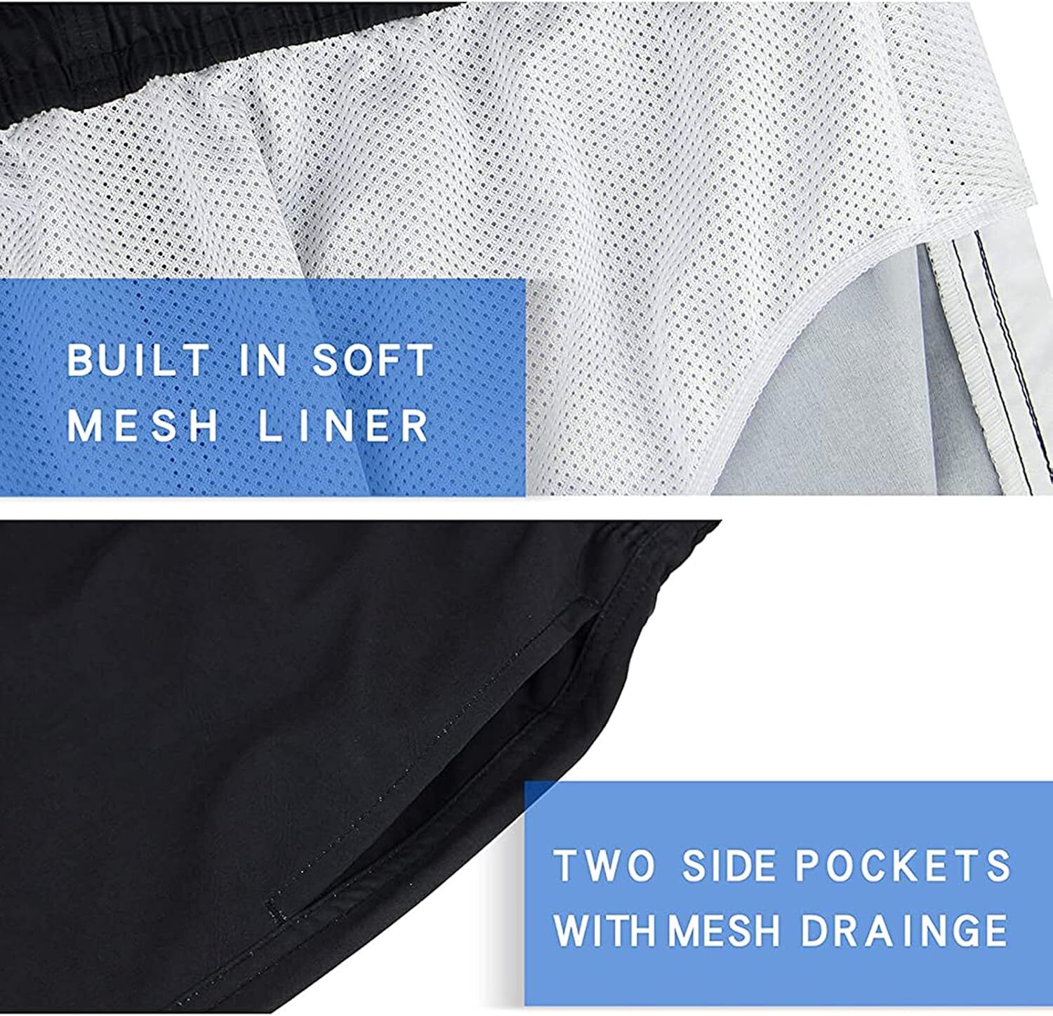 Mens Mexican Flag Swim Trunks Quick Dry Summer Surf Beach Shorts with Pocket Drawstring printing