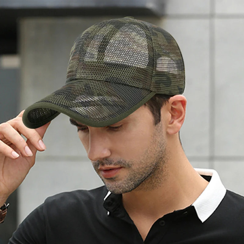 Direct delivery summer full mesh large-sized baseball cap for women oversized sports snaps cap for men truck cap 56-60CM 60-65CM 250314