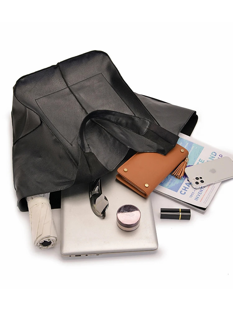 Womens handbag large capacity work PU leather bucket wallet backpack homeless shoulder bag 250311
