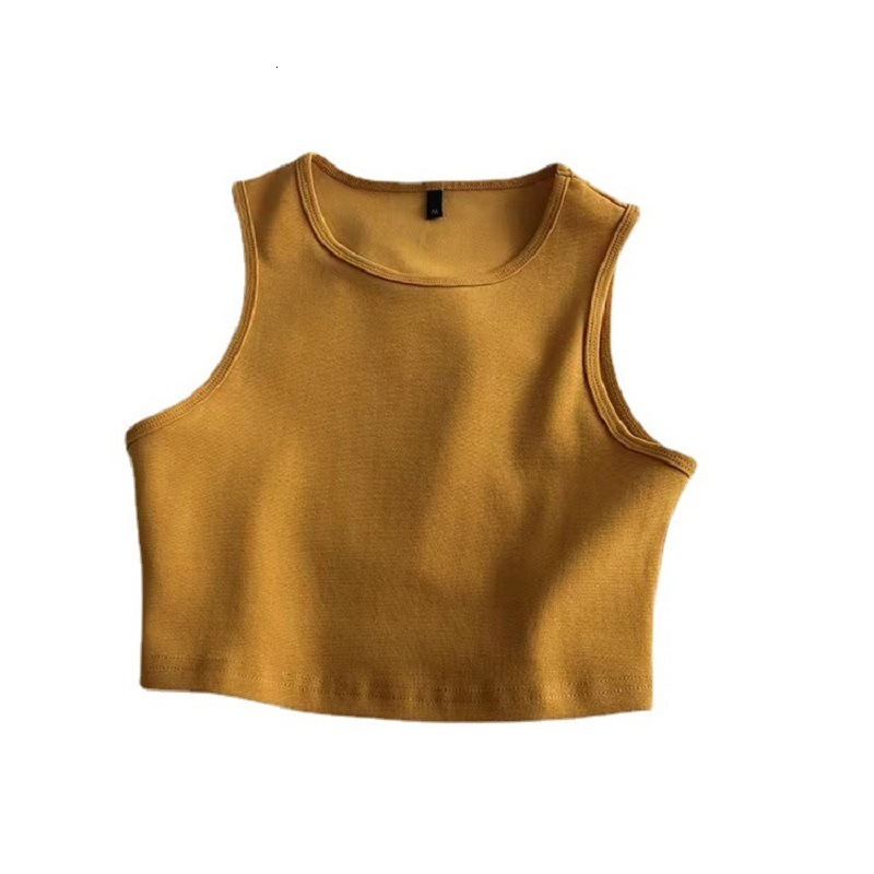 Wind Small Vest High Waisted Slimming Elastic Short Sleeveless Undershirt Women's Summer