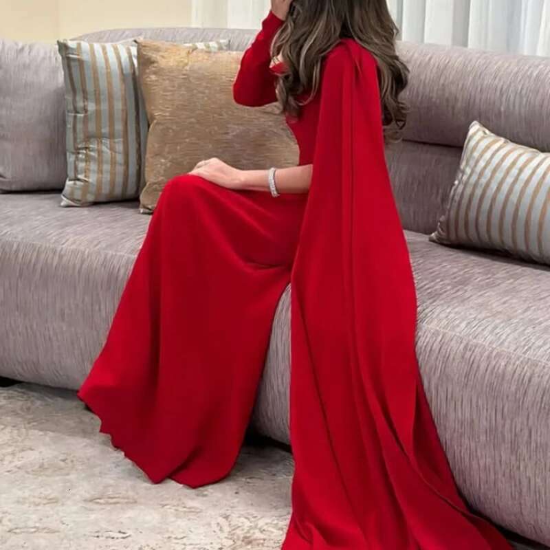 Sexy Asymmetric Hollow Out Party Women New Ribbon Evening Elegant Long Sleeve Full Length Gala Dress