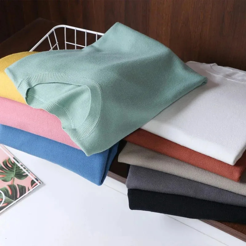 Mens ultra-fine Merino wool T-shirt knitted O-neck breathable thin cashmere short sleeved T-shirt solid color knitted jumper top 250314