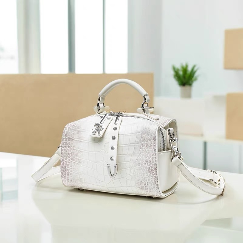 Trendy Handbag For Women With A High-End Feel, Crocodile Patterned Genuine Leather 2024 New Crossbody, Shiny Pillow, Single Shoulder Bag, Trendy